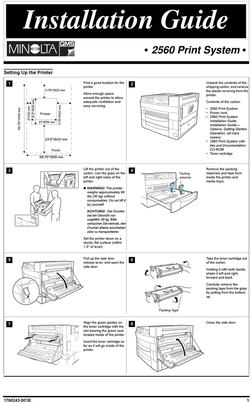 MINOLTA-QMS 2560 User manual