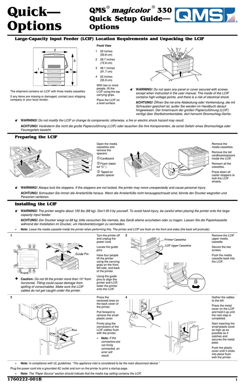QMS Magicolor 330 User manual
