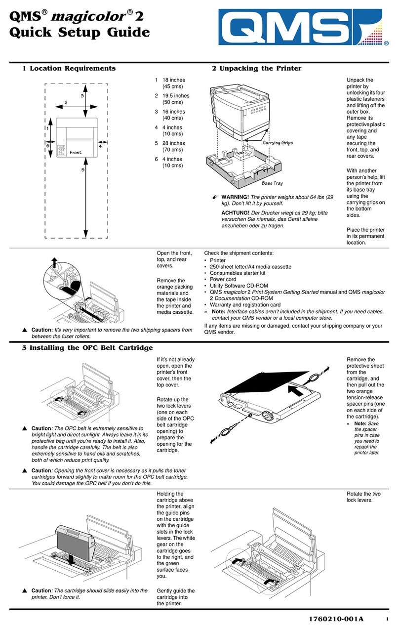 QMS Magicolor 2 Desklaser User manual