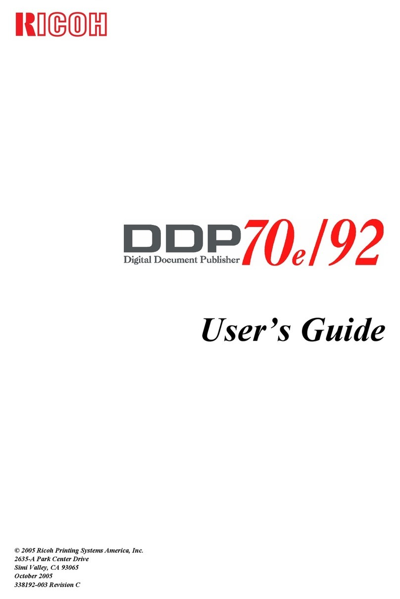 Ricoh DDP 70e User manual