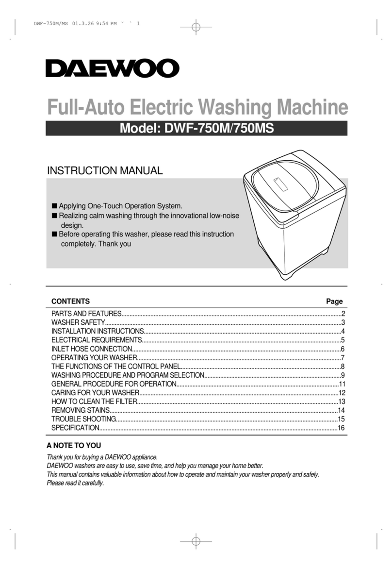 Daewoo DWF-750MS instruction manual