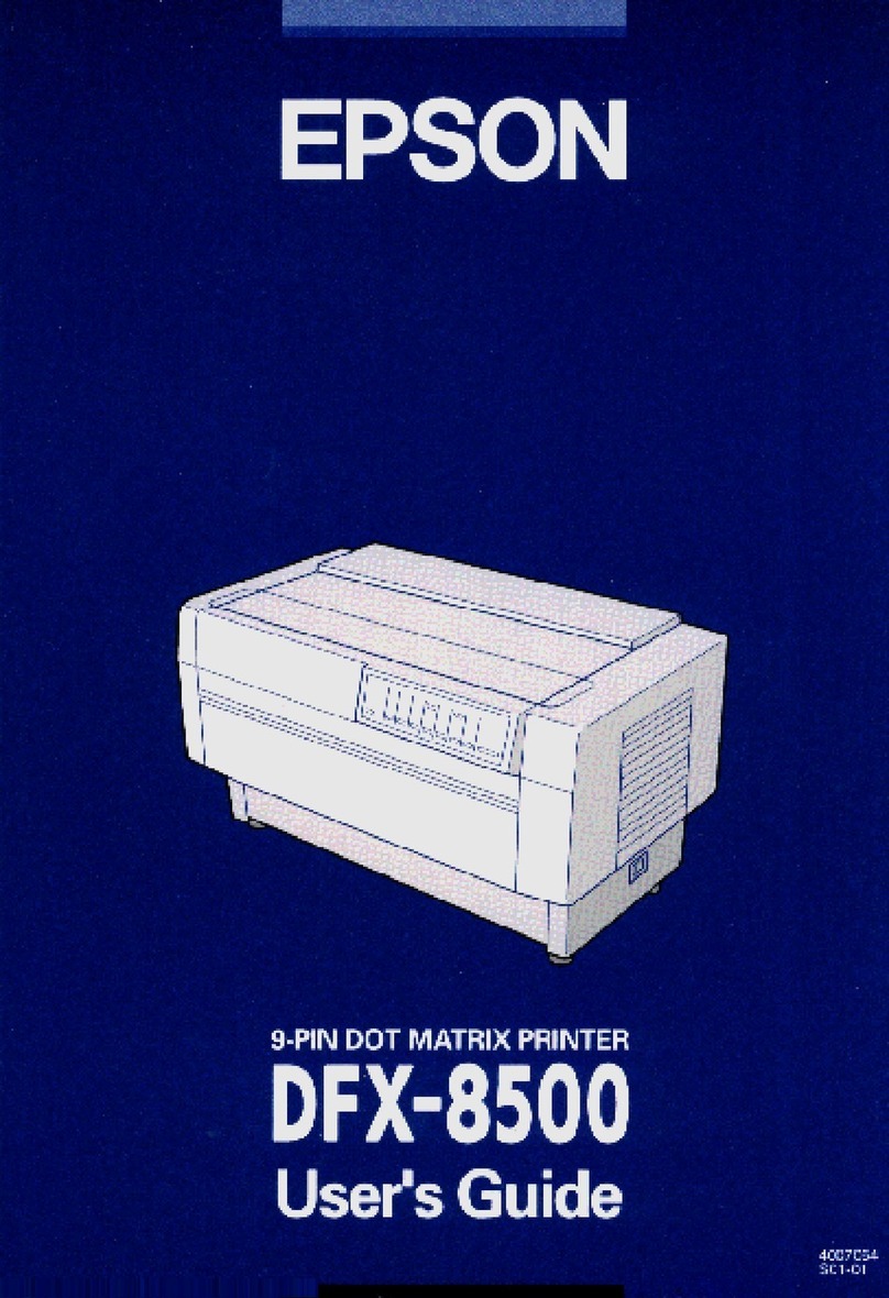 Epson DFX-8500 - Impact Printer User manual