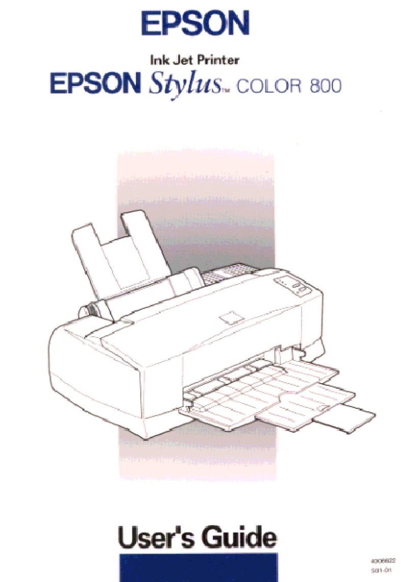 Epson Stylus Color 800 User manual