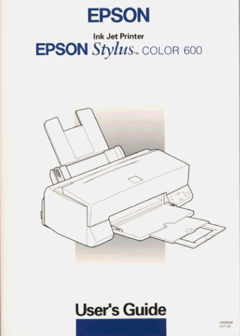 Epson Stylus color 600 User manual