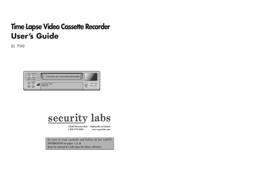 Security Labs SL 700 User manual