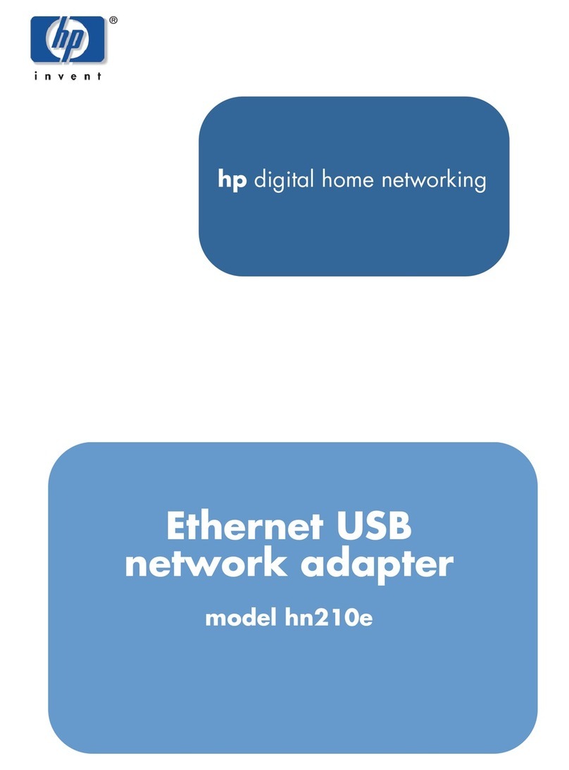 HP Ethernet USB Network Adapter hn210e User manual