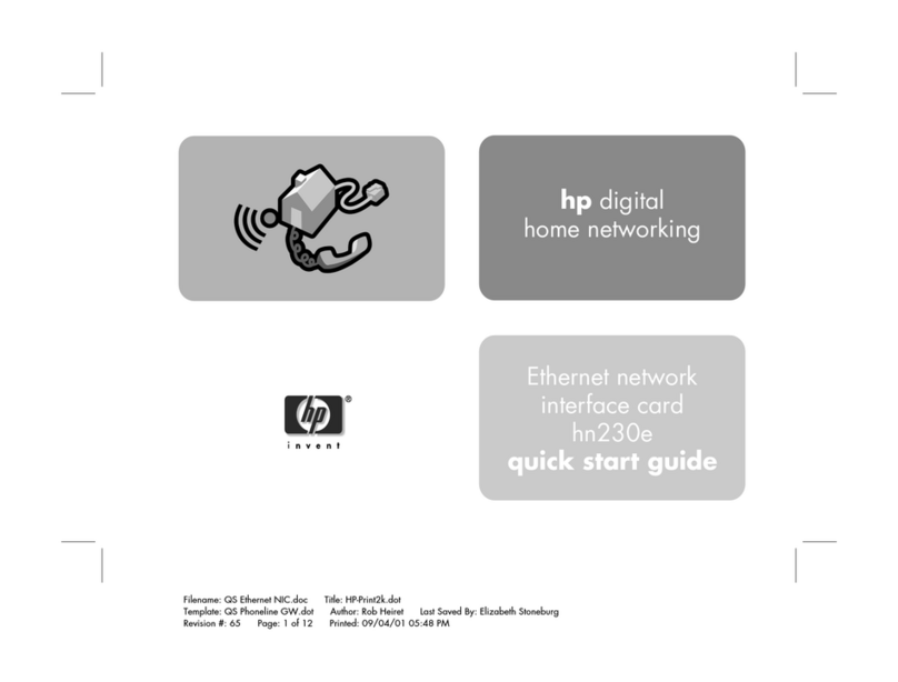 HP Ethernet Network Interface Card hn230e quick start guide HP Ethernet Network Interface Card hn230e quick start guide