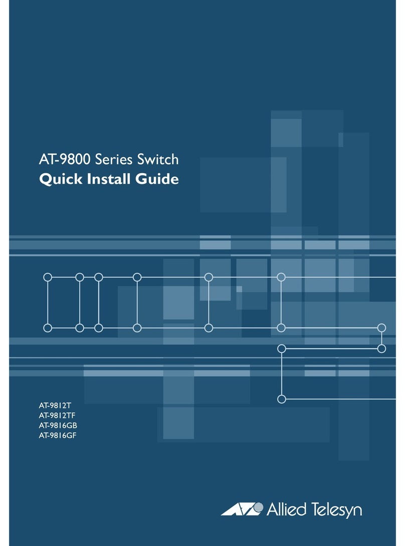 Allied Telesis AT-9800 Series Quick install guide Allied Telesis AT-9800 Series Quick install guide