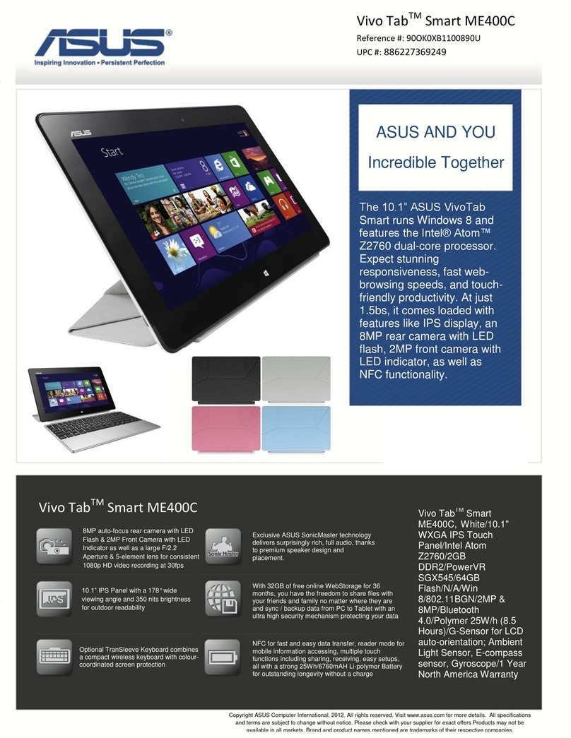Asus Vivo Tab Smart ME400C User manual Asus Vivo Tab Smart ME400C User manual