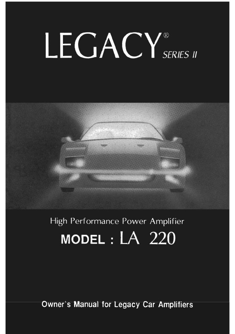 Legacy LA 220 User manual