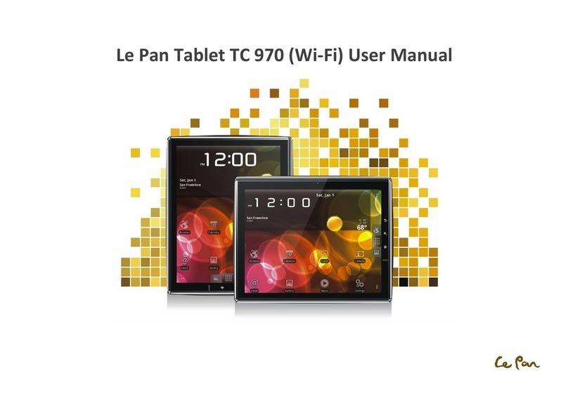 Le Pan TC 970 User manual