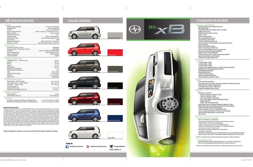 Scion xB 2013 User manual