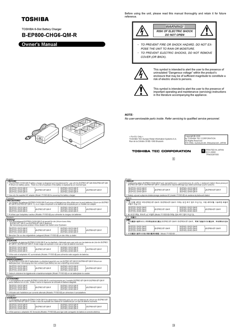 Toshiba B-EP800-CHG6-QM-R owner's manual