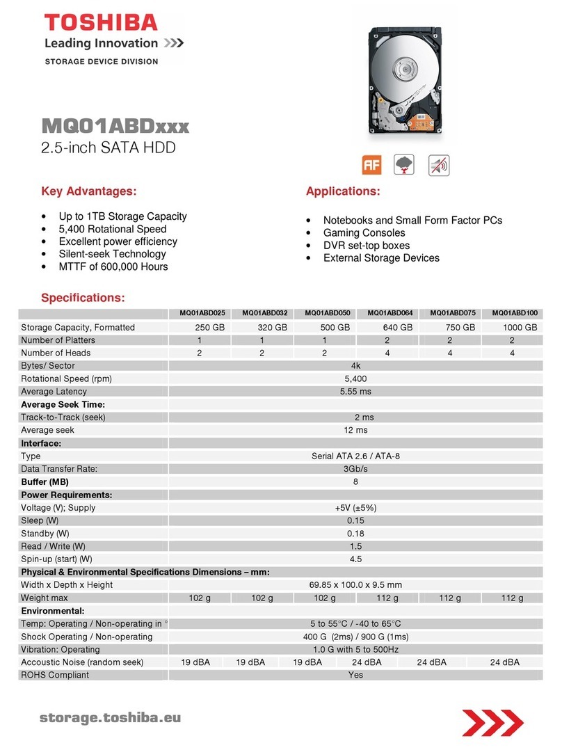 Toshiba MQ01ABD series User manual