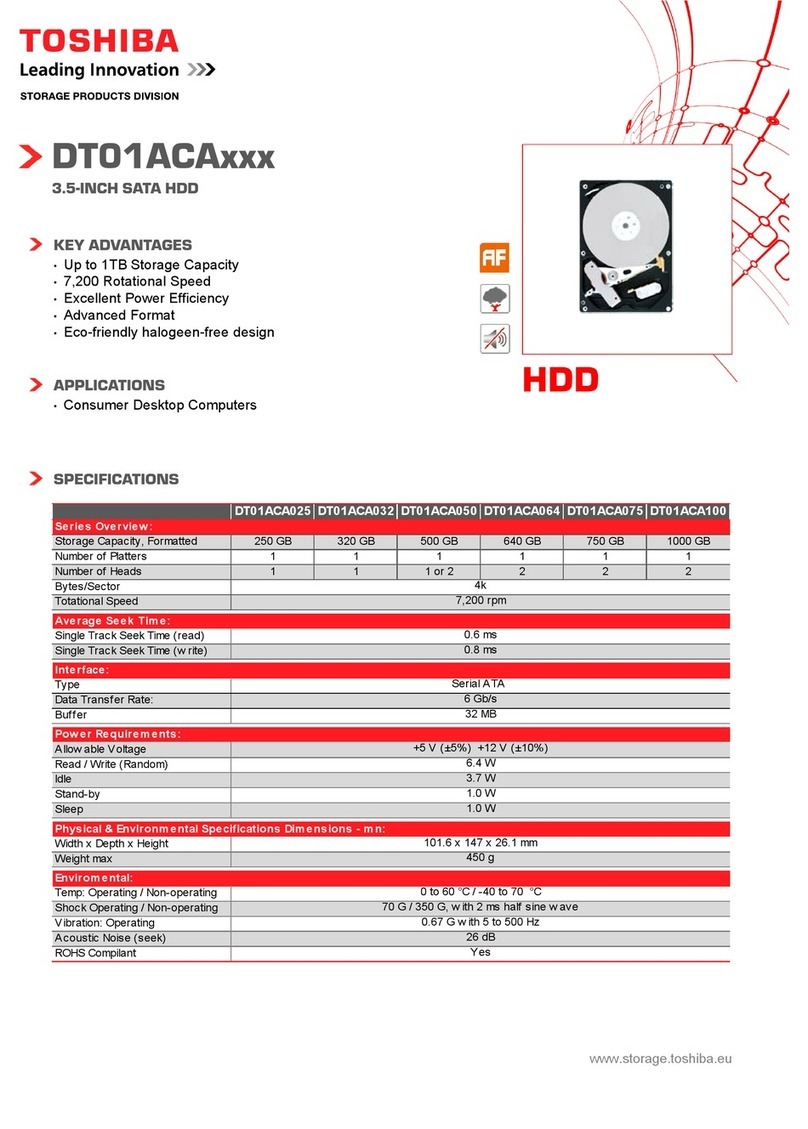 Toshiba DT01ACA series User manual Toshiba DT01ACA series User manual