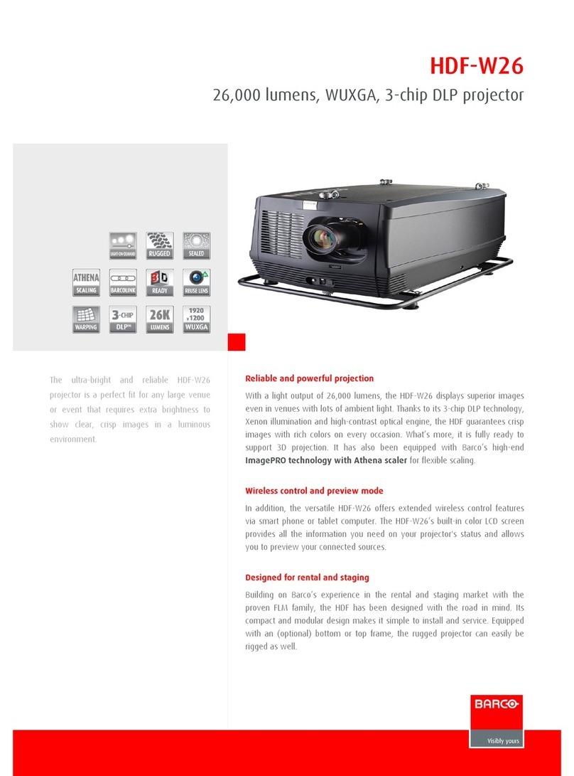 Barco HDF W26 User manual