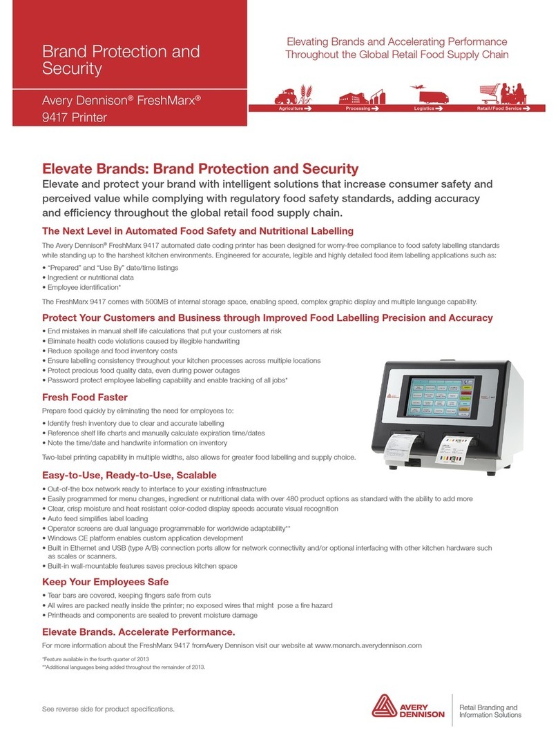 Avery Dennison FreshMarx 9417 User manual