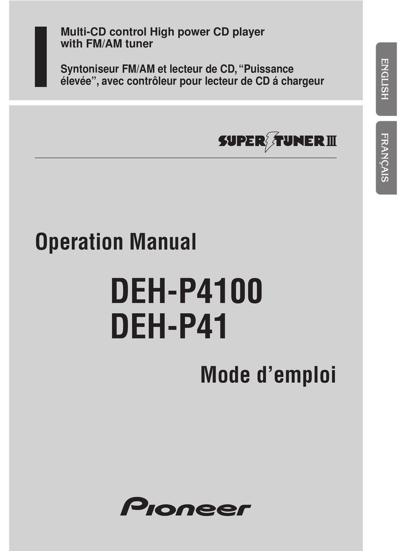Pioneer Super Tuner IIID DEH-P4100 User manual