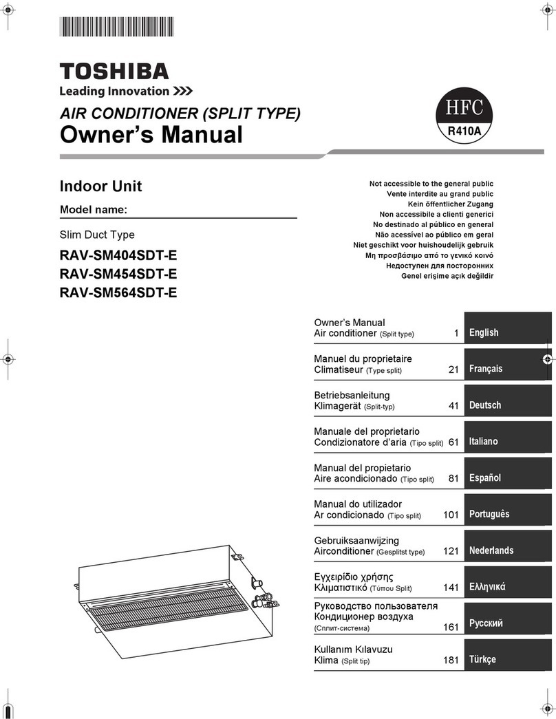 Toshiba RAV-SM404SDT-E User manual