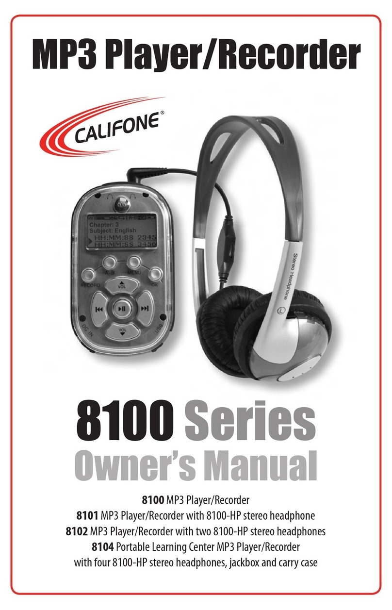 Califone 8100 series owner's manual