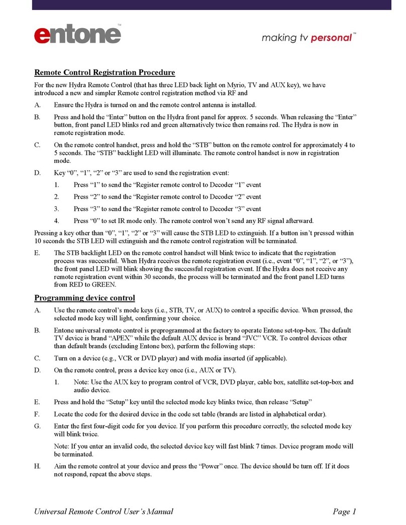 Entone Hydra user manual