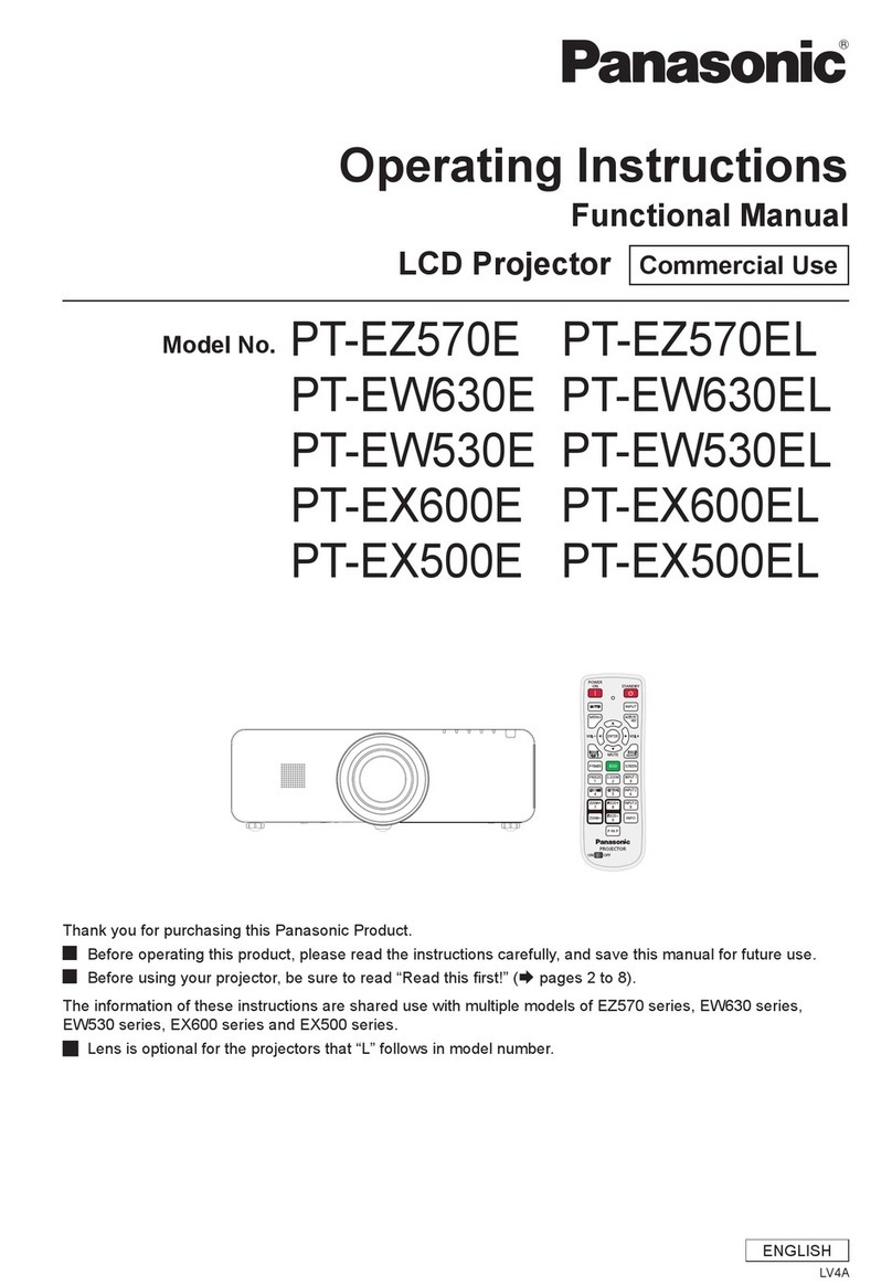 Panasonic PT-EX500U User manual