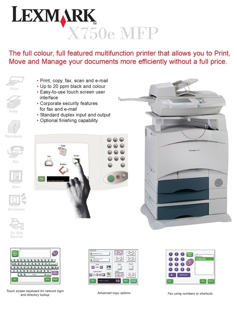 Lexmark X750e User manual