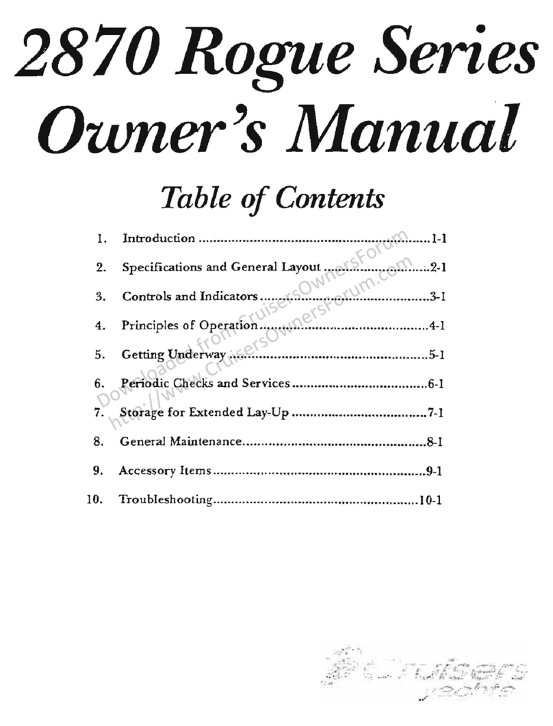 Cruisers Yachts 2870 rogue series owner's manual