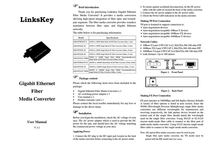 Linkskey LKS-FCM22C-2 User manual