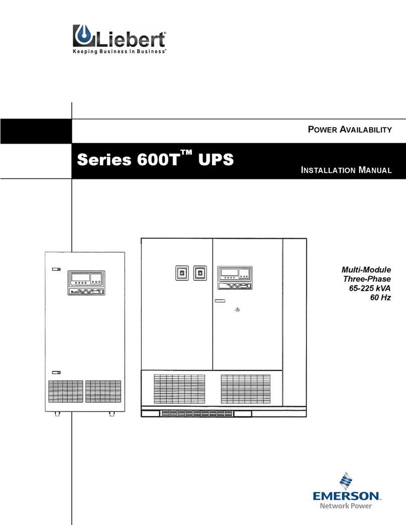 Liebert Series 600T installation manual