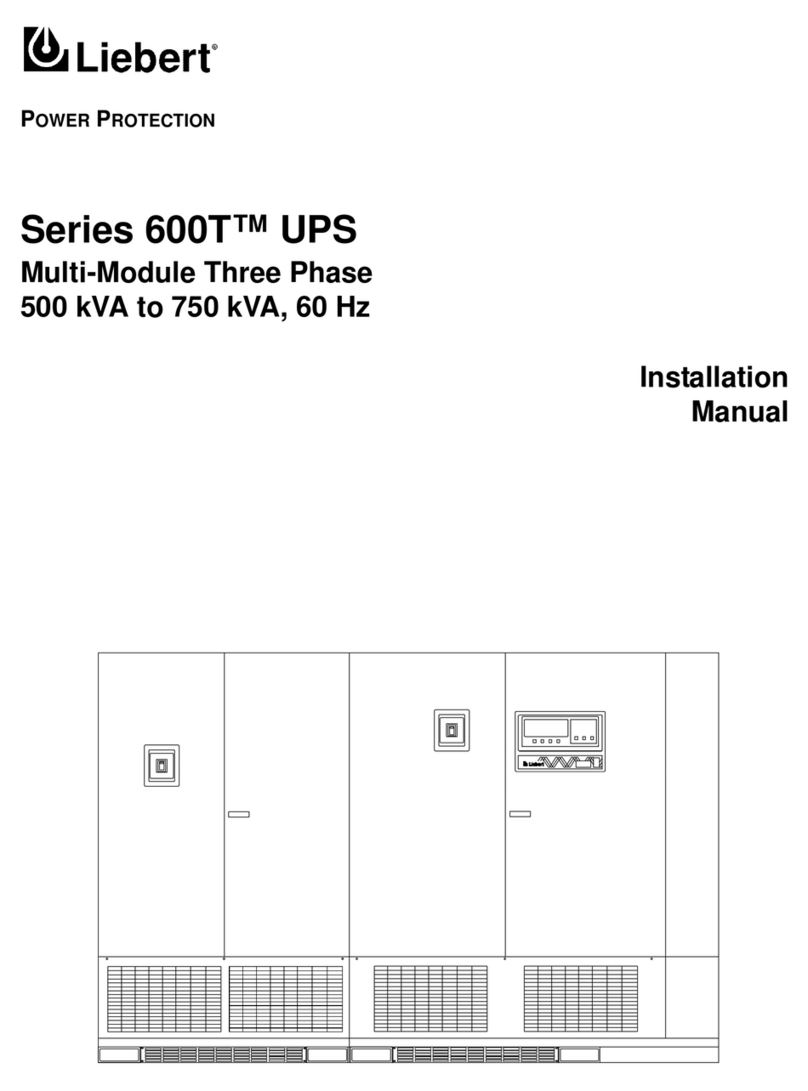 Liebert Series 600T User manual