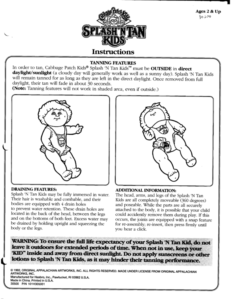 Hasbro Splash 'n Tan Kid instructions Hasbro Splash 'n Tan Kid instructions