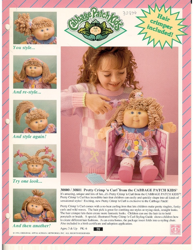 Hasbro 30800 Pretty Crimp 'n Curl User manual Hasbro 30800 Pretty Crimp 'n Curl User manual