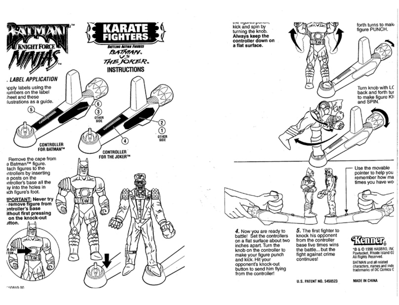 Kenner Karate Fighters instructions