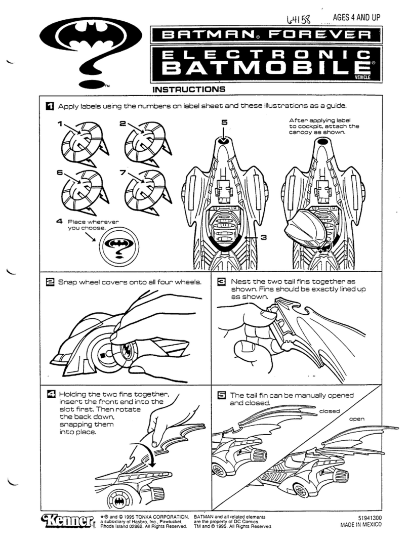 Kenner Electronic Batmobile User manual Kenner Electronic Batmobile User manual
