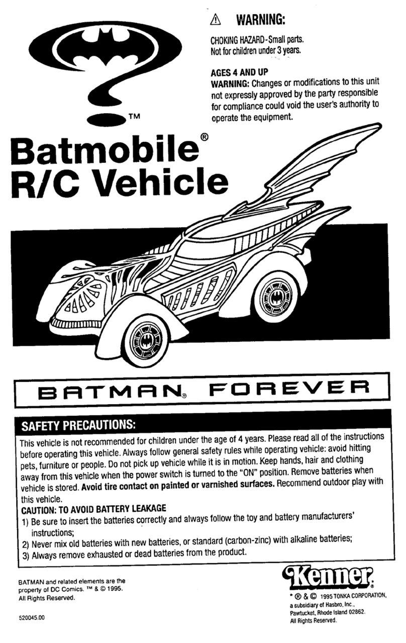 Kenner Batmobile R/C Vehicle User manual Kenner Batmobile R/C Vehicle User manual