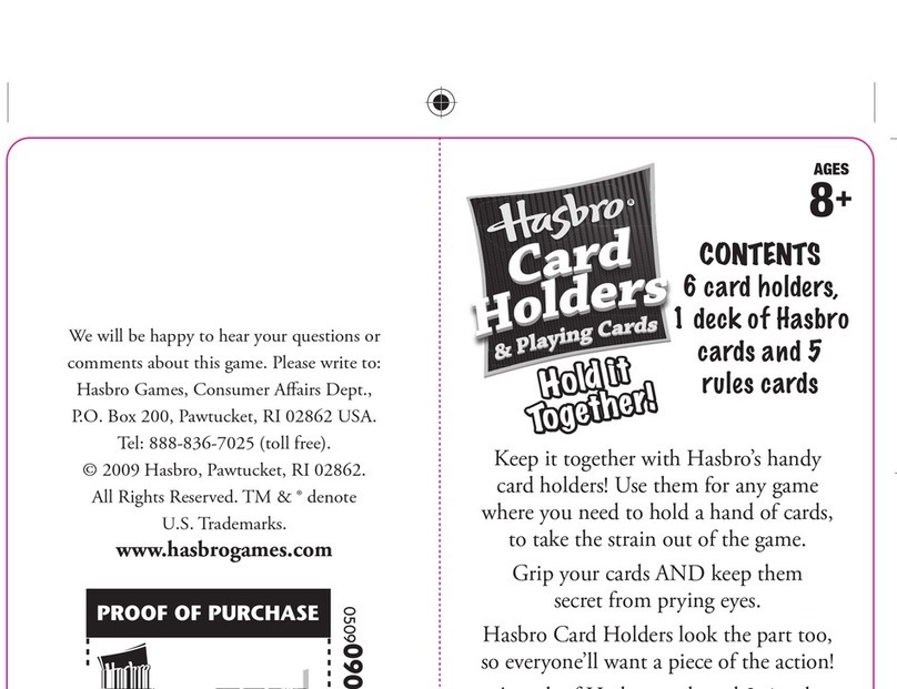 Hasbro Card Holders & Playing Cards User manual Hasbro Card Holders & Playing Cards User manual
