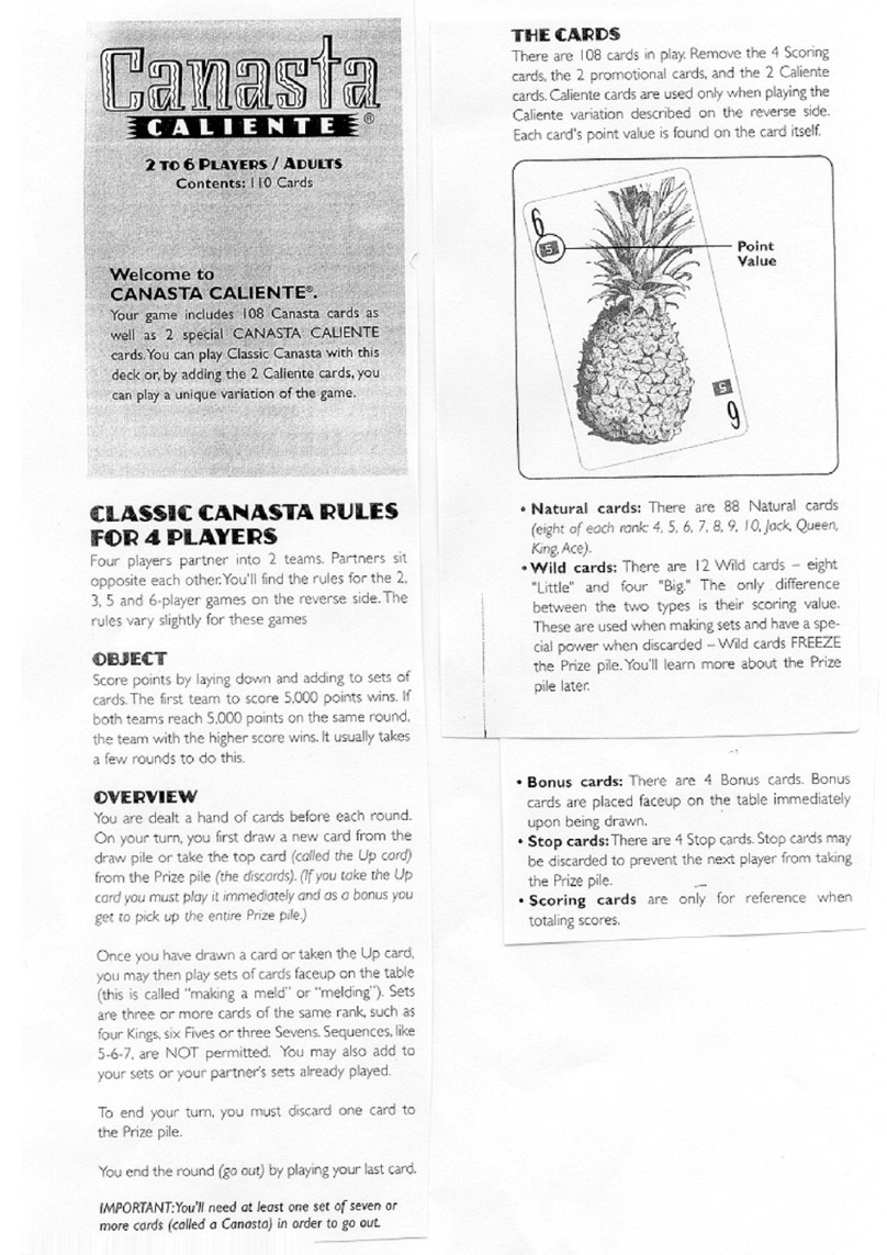 Hasbro Canasta Caliente User manual Hasbro Canasta Caliente User manual