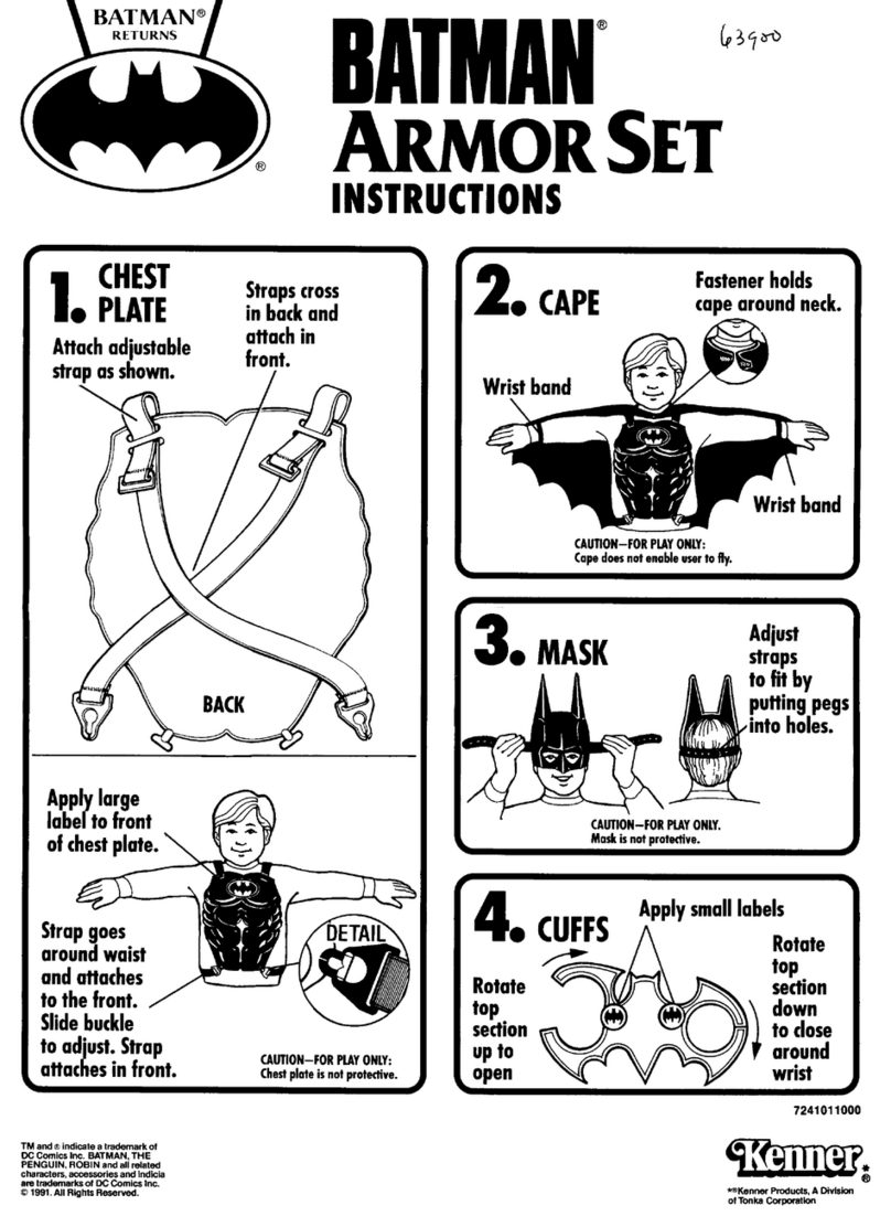 Kenner Batman Armor Set instructions