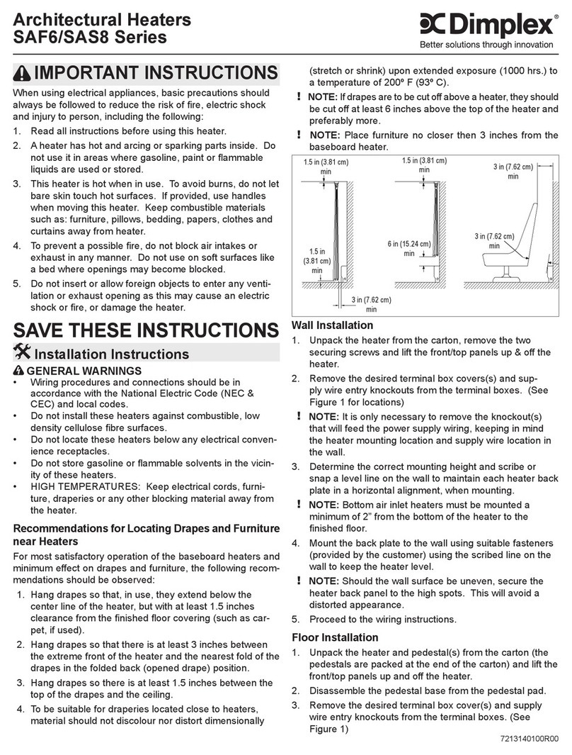 Dimplex SAF6 Series User manual