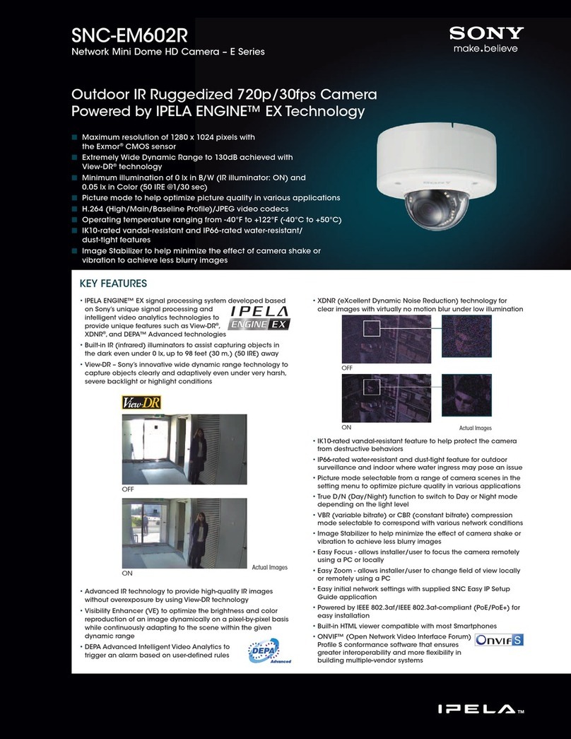 Sony SNCEM602R Specification sheet