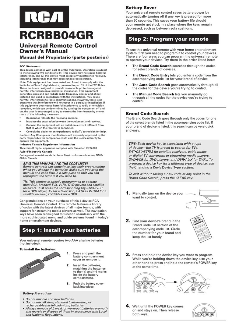 RCA RCRBB04GR User manual