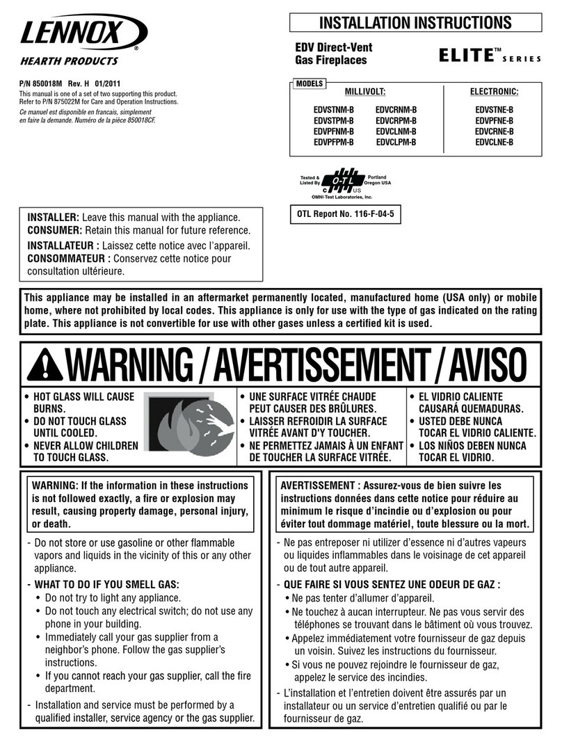 Lennox EDVSTNM-B User manual