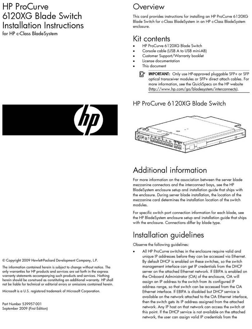 HP ProCurve 6120G/XG User manual HP ProCurve 6120G/XG User manual