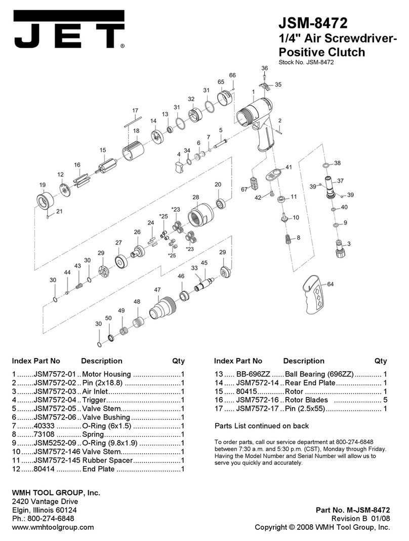Jet JSM-8472 parts list