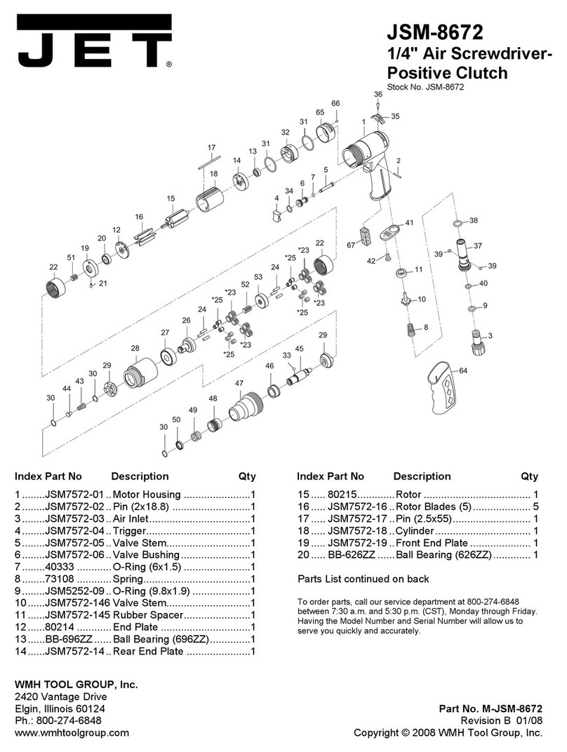 Jet JSM-8672 parts list