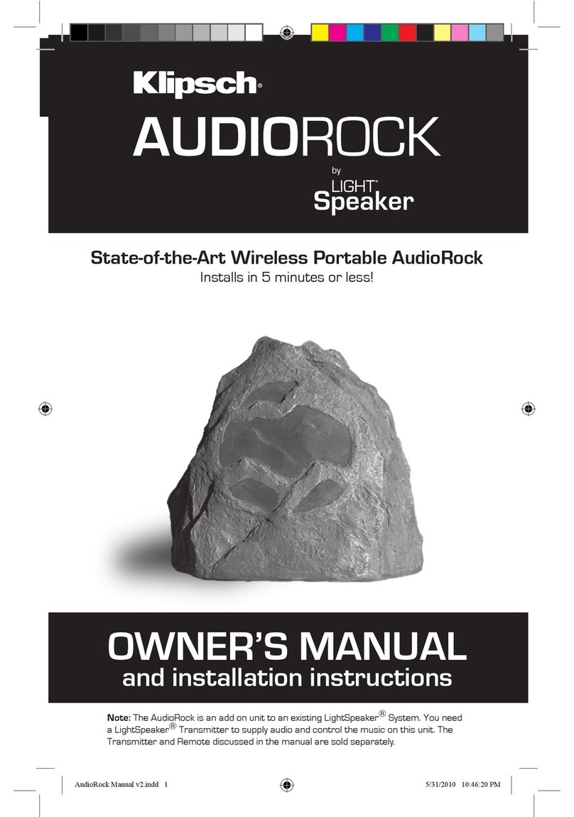 Klipsch Audiorock Operating instructions