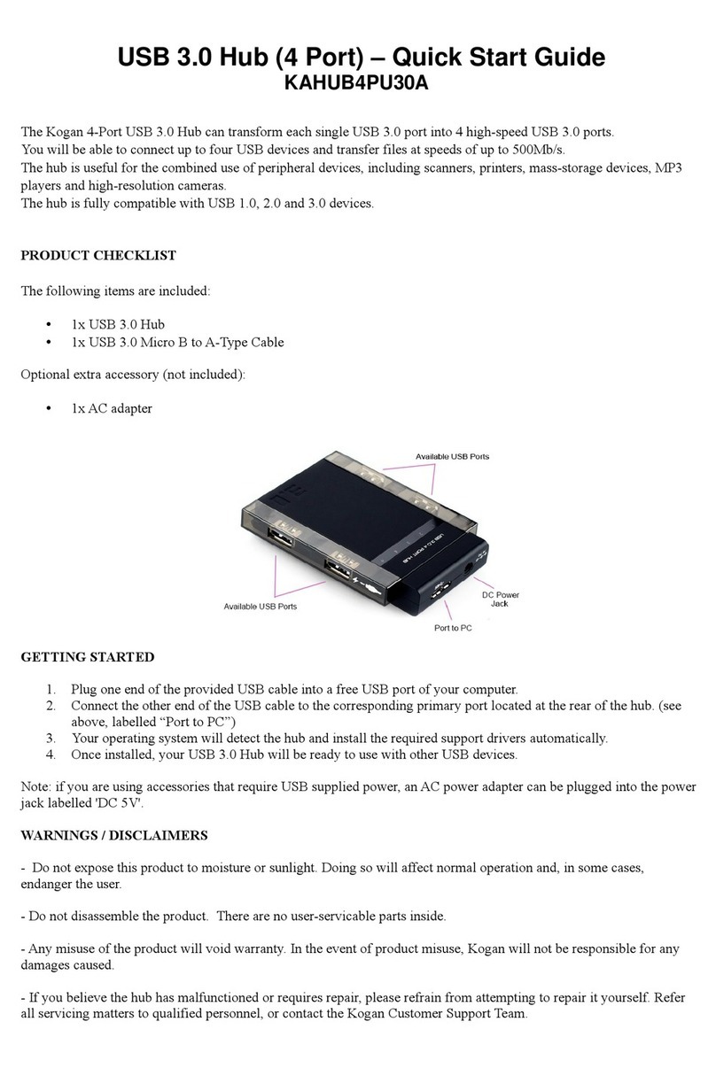 Kogan KAHUB4PU30A quick start guide