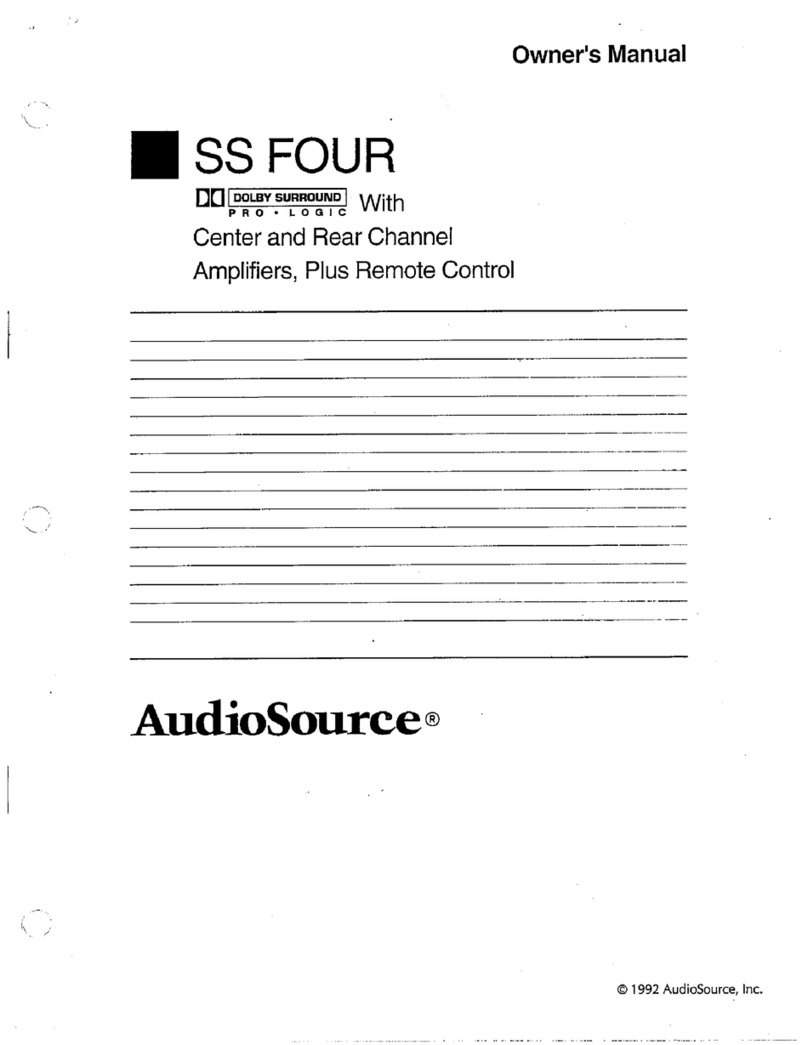 AudioSource SS FOUR owner's manual