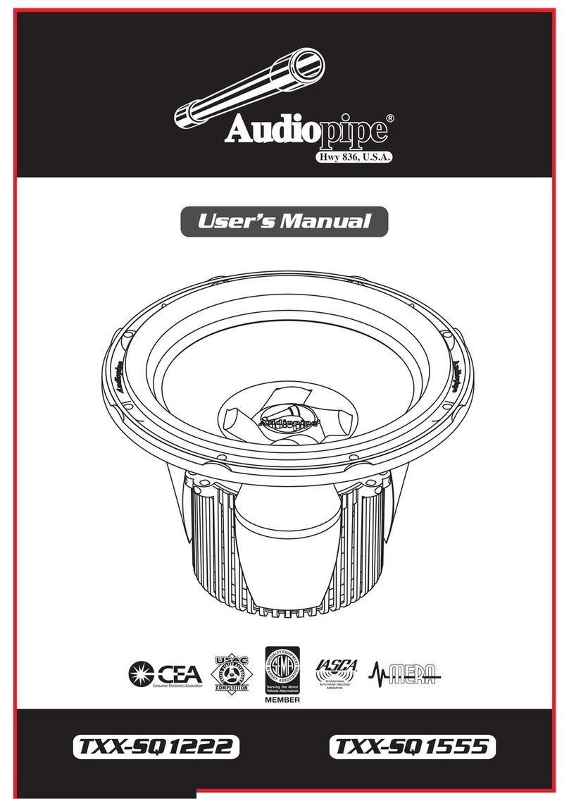 Audiopipe TXX-SQ1222 User manual